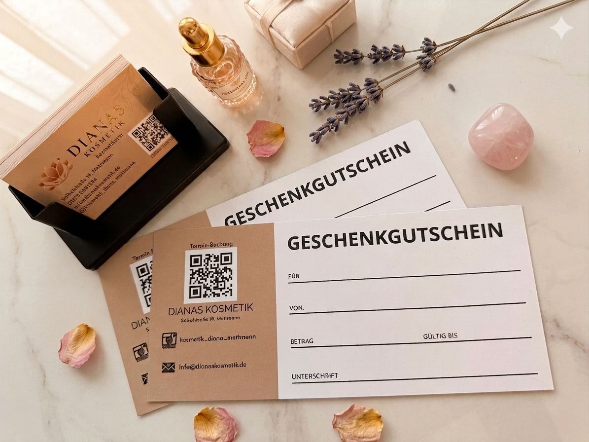 Geschenkgutscheine vom Kosmetikinstitut Diana